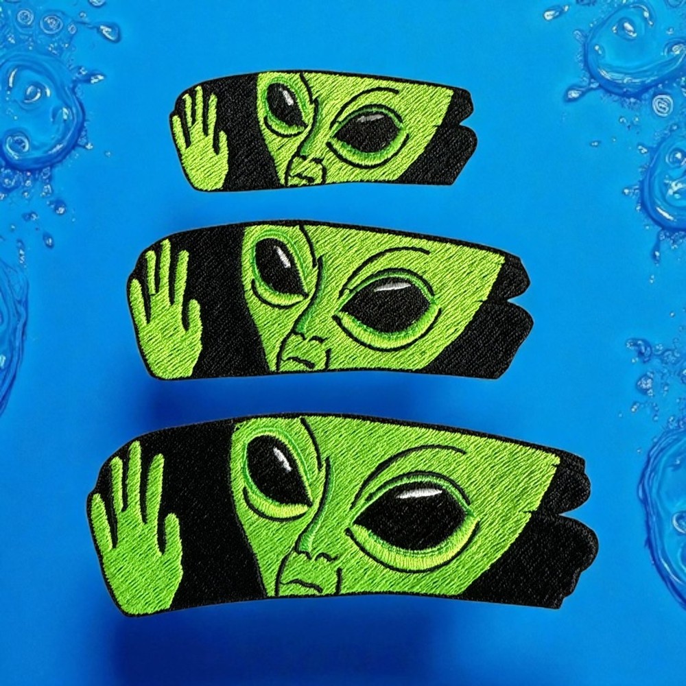 Alien Embroidery Patch Multi Sizes 3" - 5"
