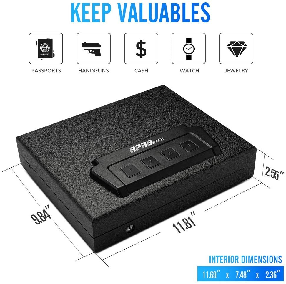 RPNB Portable Security Safe Quick-Access Safety Device w/ Quick， New