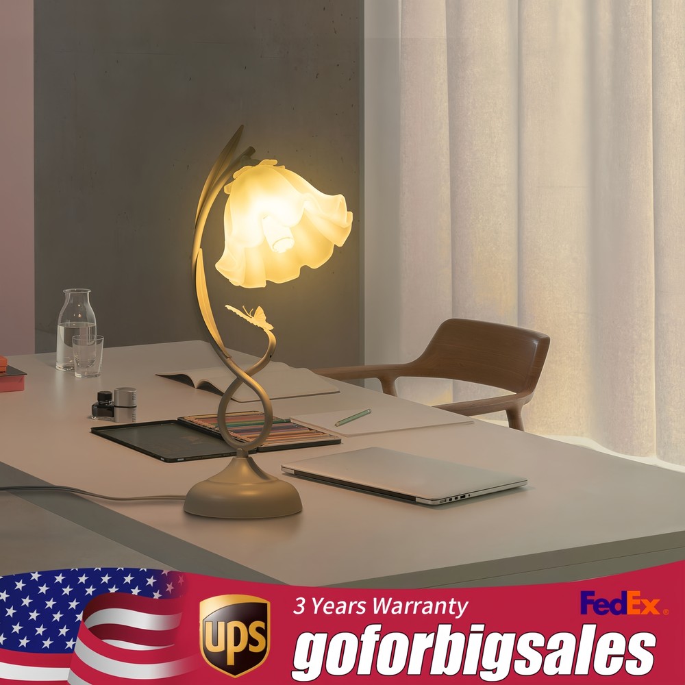 Table Lamp Flower-shaped Table Lamp Bedside Dining Table Lamp E26 Lampshade 110V