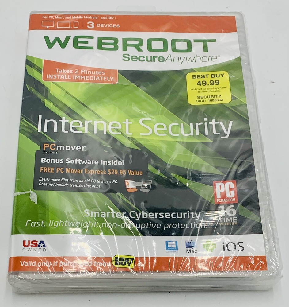 Internet Security Webroot Secure Anywhere 3 Devices