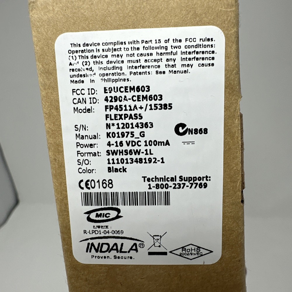 NEW Indala 603 Mullion Reader FP4511A