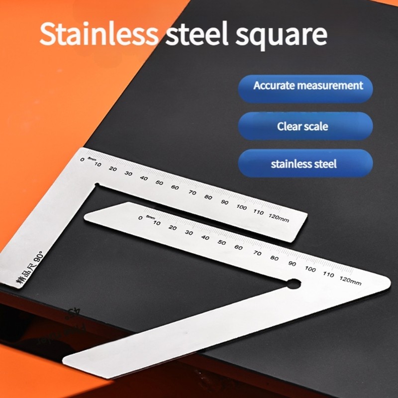 Angled Measuring Instrument Tool Crafted from Rustproof Stainless Steel Material