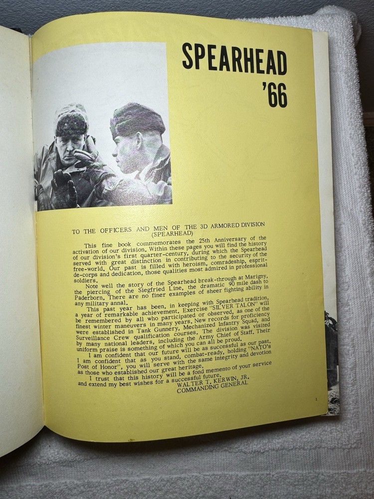 Spearhead 1941-1945 Silver Anniversary Third Armored Division Commerative Book