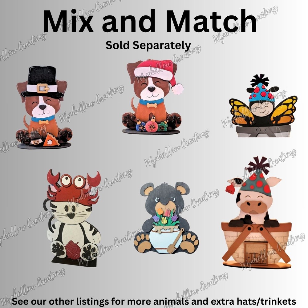 Dog Interchangeable With 13 Hats