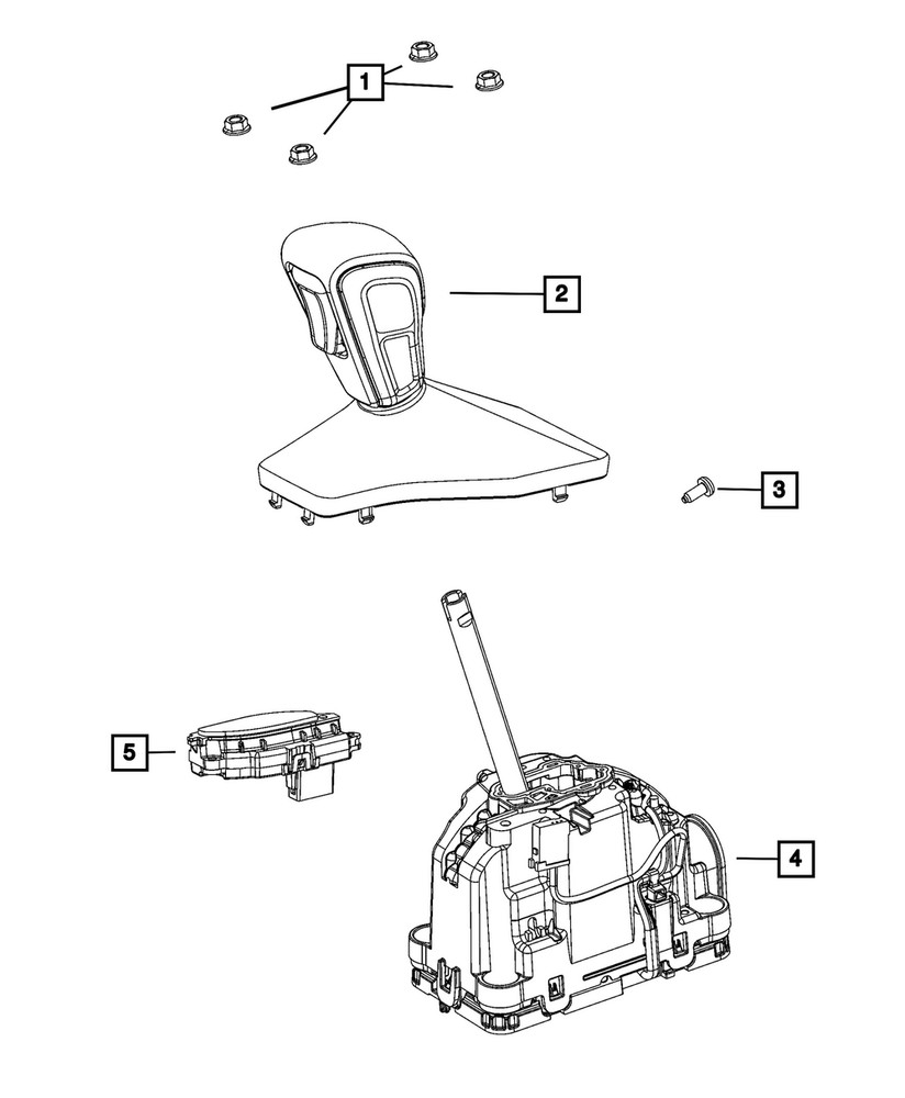 Genuine Mopar Gearshift Boot And Knob 68483905AC