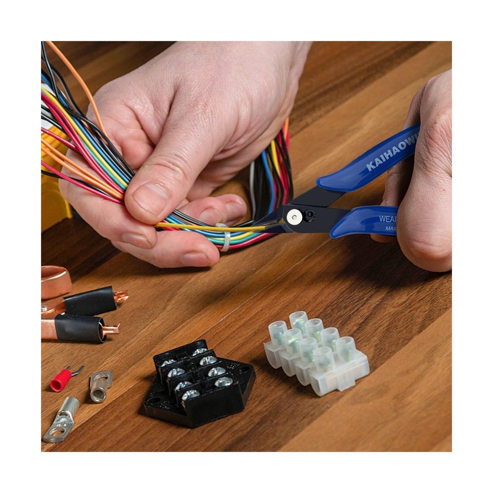 KAIHAOWIN Micro Wire Cutters with Spring, 2 Pack, 5 inch Precision Mini Flush...