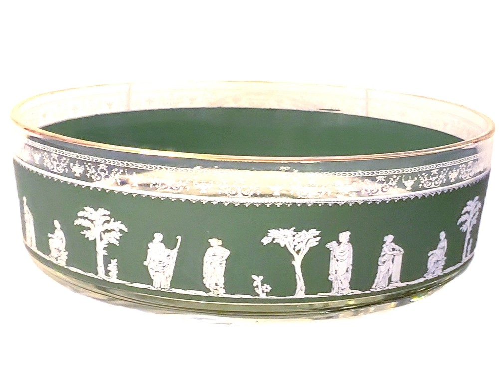 Vintage Hellenic Green 8" Serving Bowl
