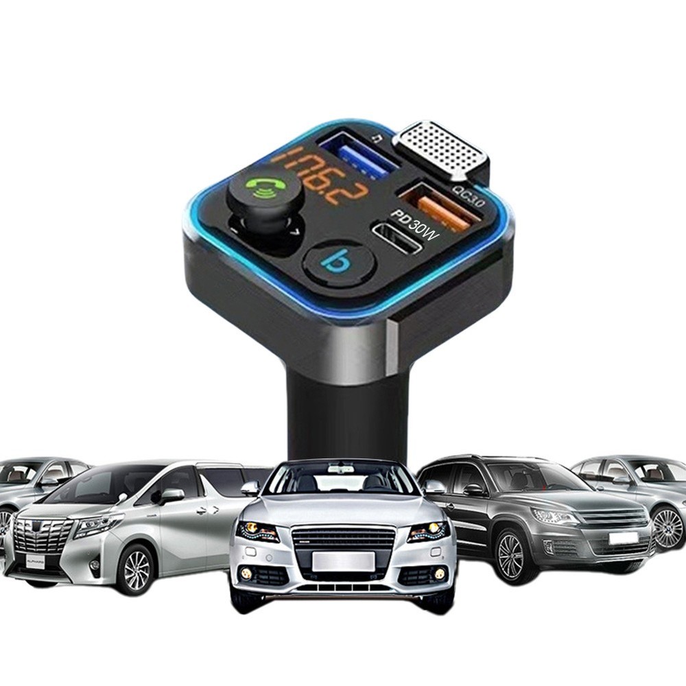 Bluetooth-Compatible 5.0 MP3 Audio Player Hands Free Calling MP3 Player for Car