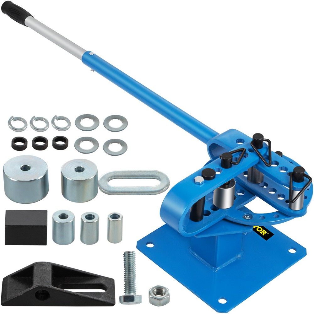VEVOR Manual Bender Solid  Round Square Bar Metal Bender with 7 Bending Die