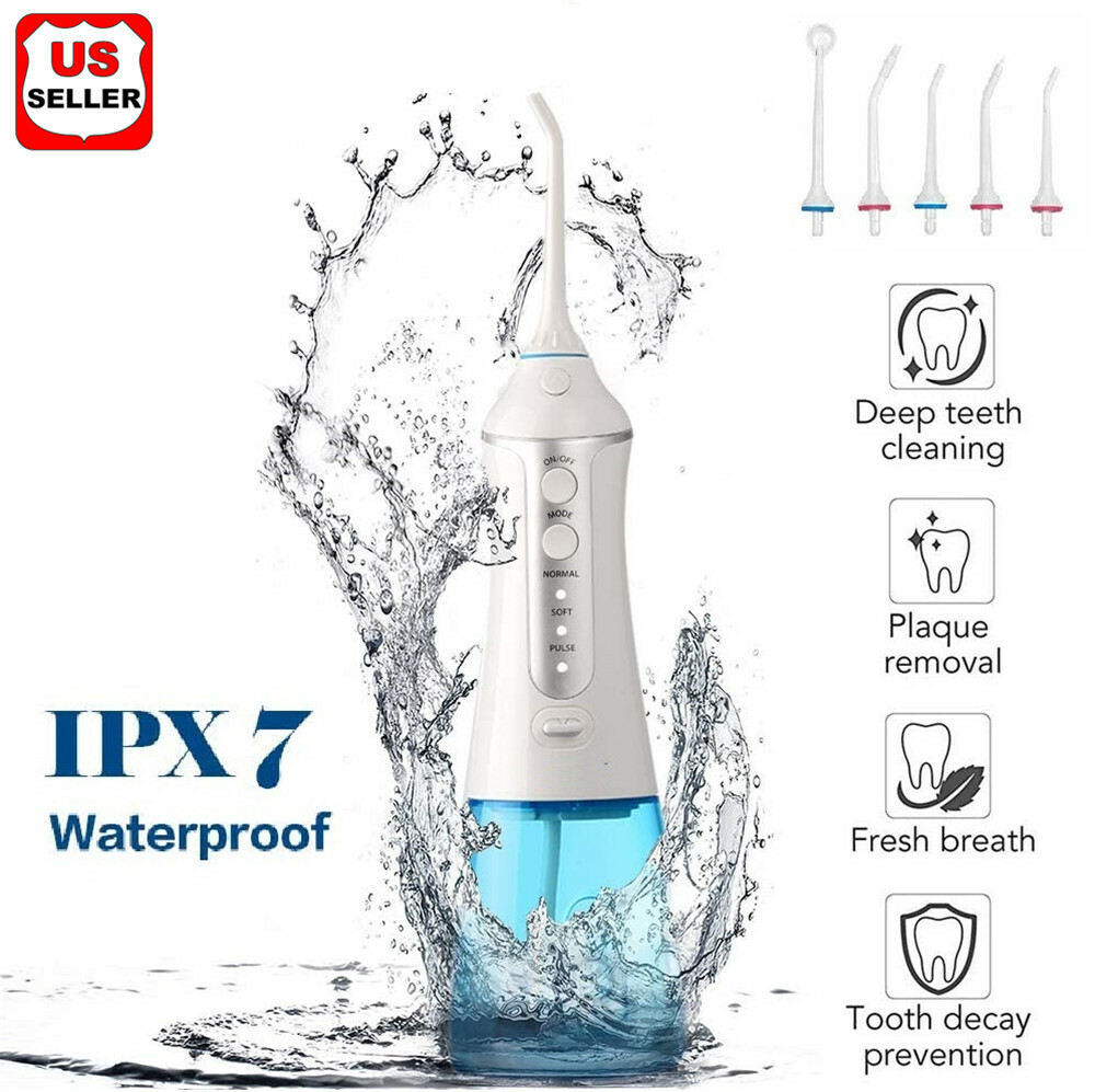 Cordless Water Flosser 300ml Dental Oral Irrigator Teeth Cleaner Floss Pick IPX7
