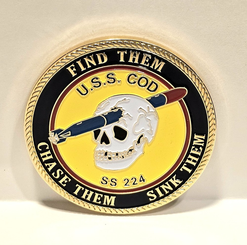 USS Cod Submarine SS 224 Challenge Coin