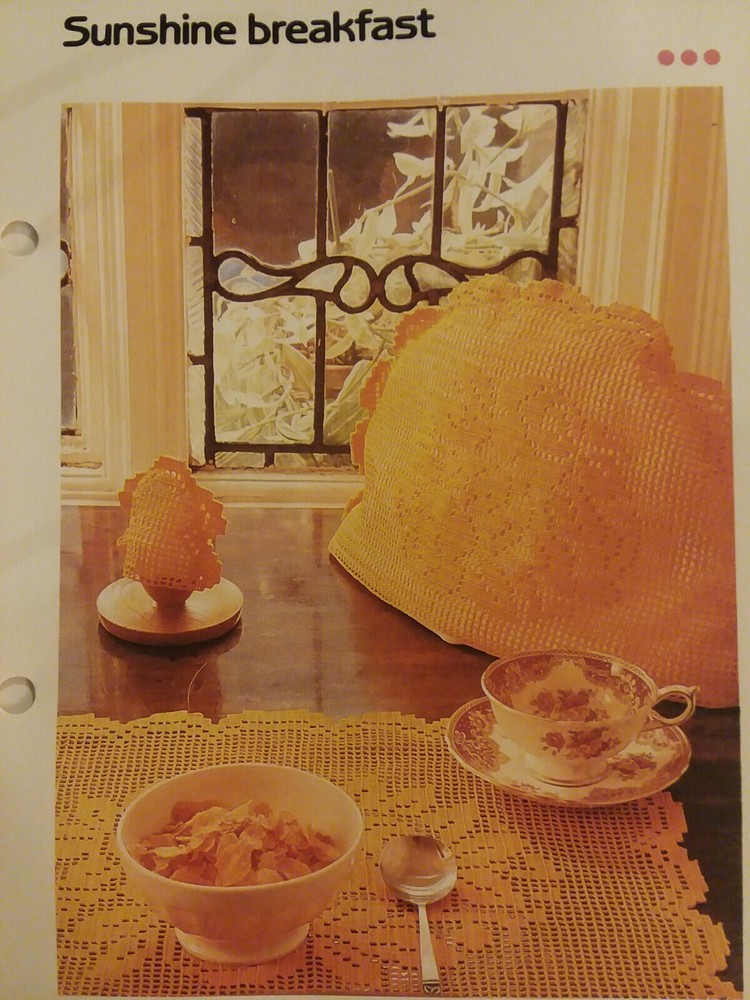 Sunshine Breakfast Set crochet PATTERN INSTRUCTIONS FREE SHIPPING