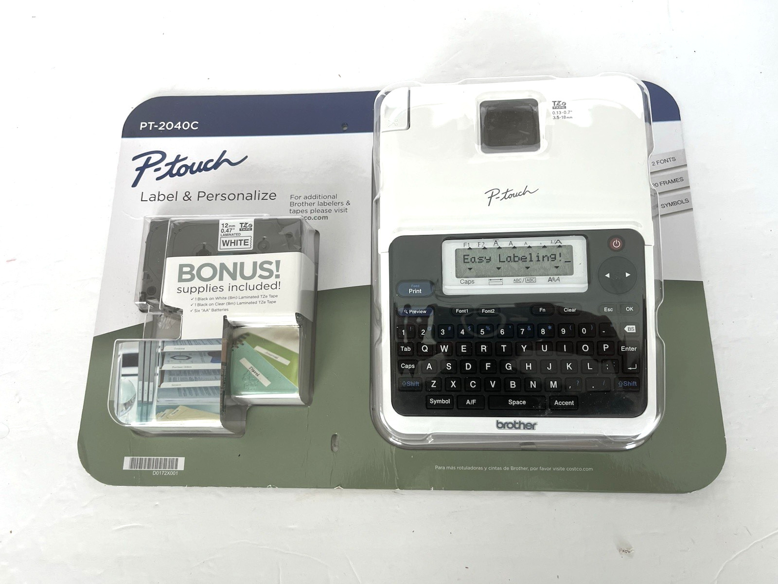 NIB Brother P-touch PT-2040C BRAND NEW Machine and Supplies