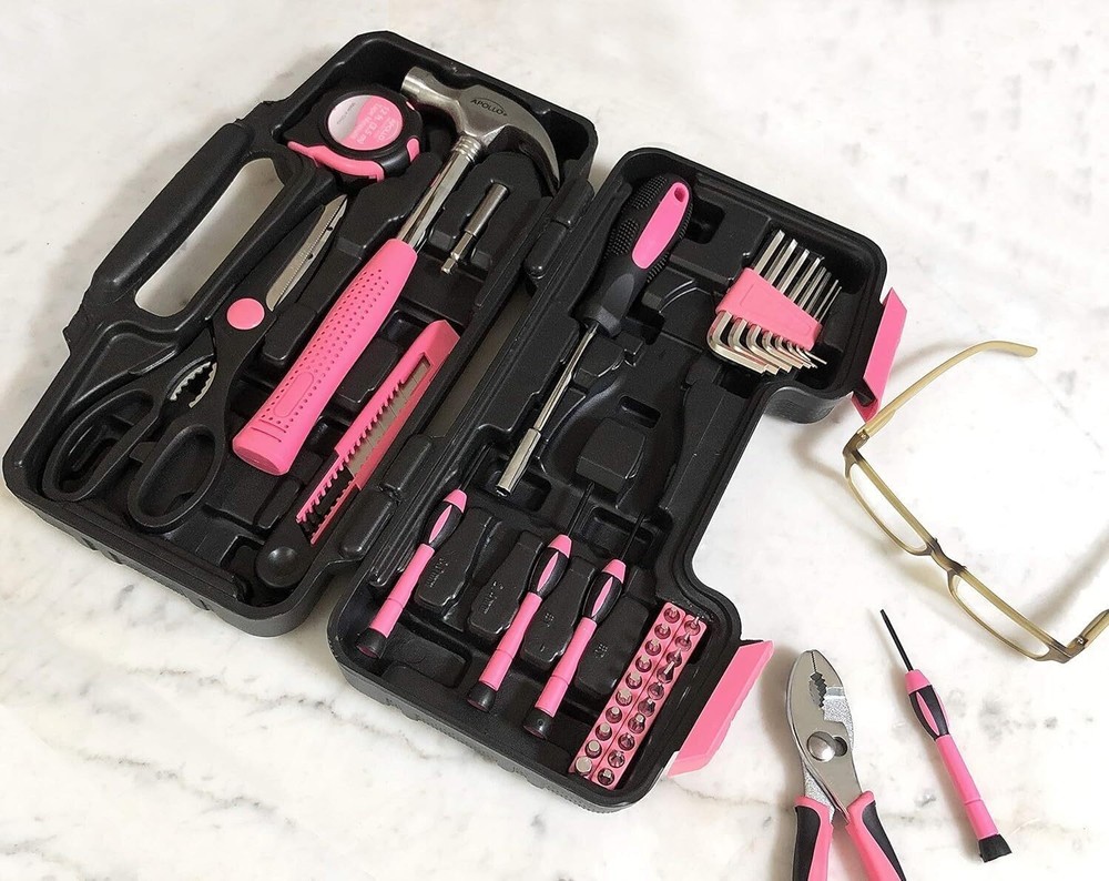 39 Piece General Household Tool Set in Toolbox Storage Case Essential Hand Tools