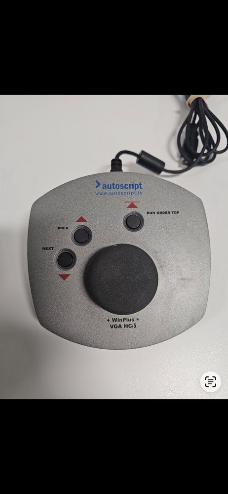 Autoscript WinPlus VGA HC/5 Desktop Hand Control 3 Button Unit With Cable Tested