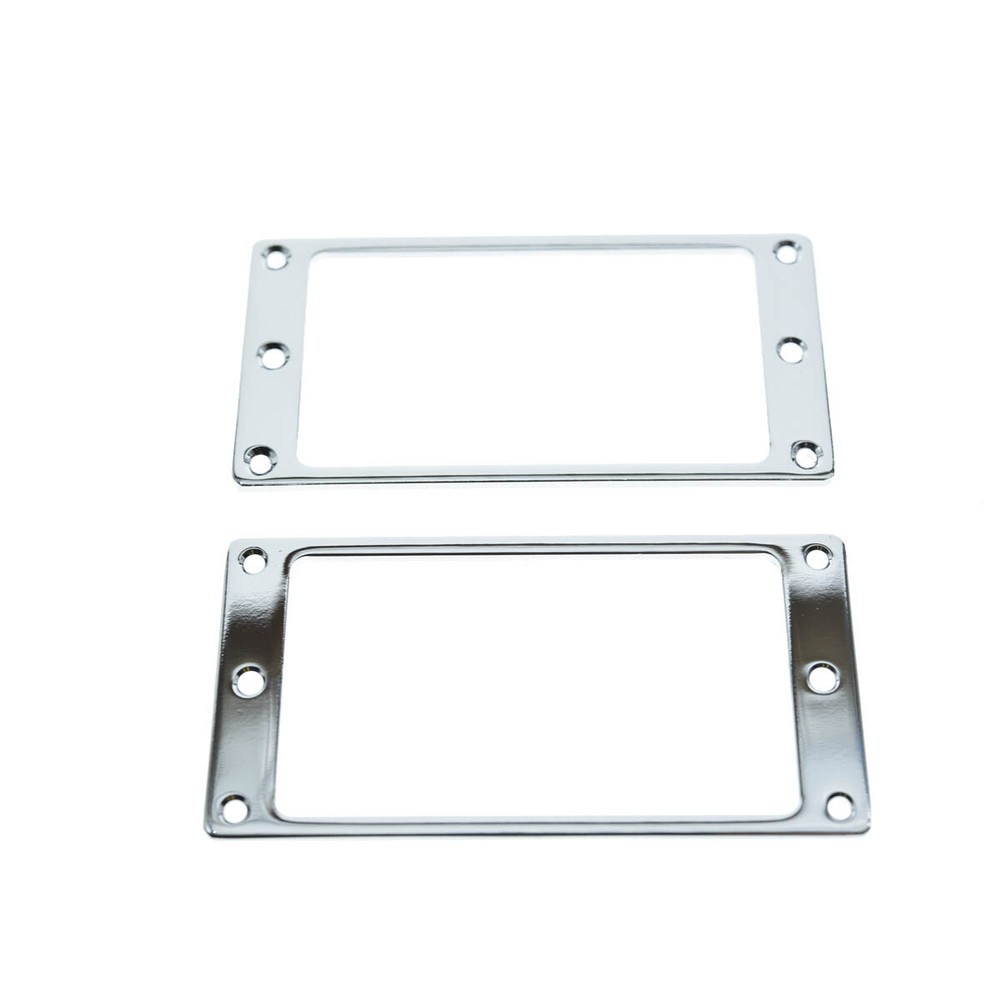 2-Pack Metal Flat Bottom Humbucker Guitar Pickup Ring Pickup Frames