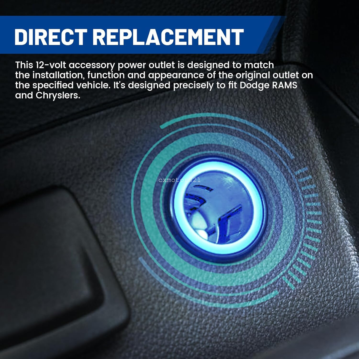 For Dodge Journey Charger 12V Power Outlet Cigarette Lighter Socket 4793554AC