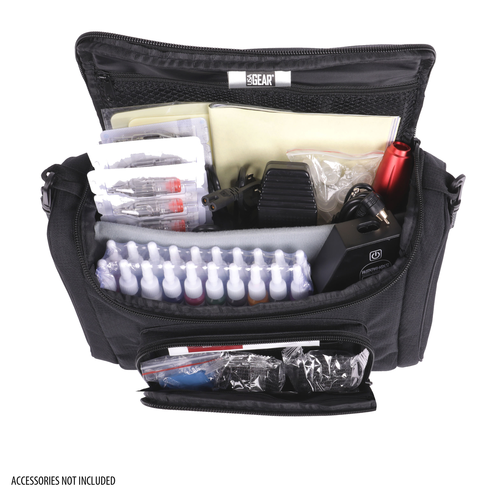 USA GEAR Professional Tattoo Gun Case - Durable Exterior - Holds Tattoo Ink Set
