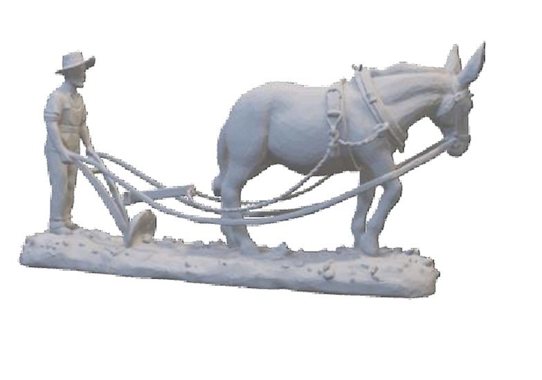 Resin printed Farmer with Plow