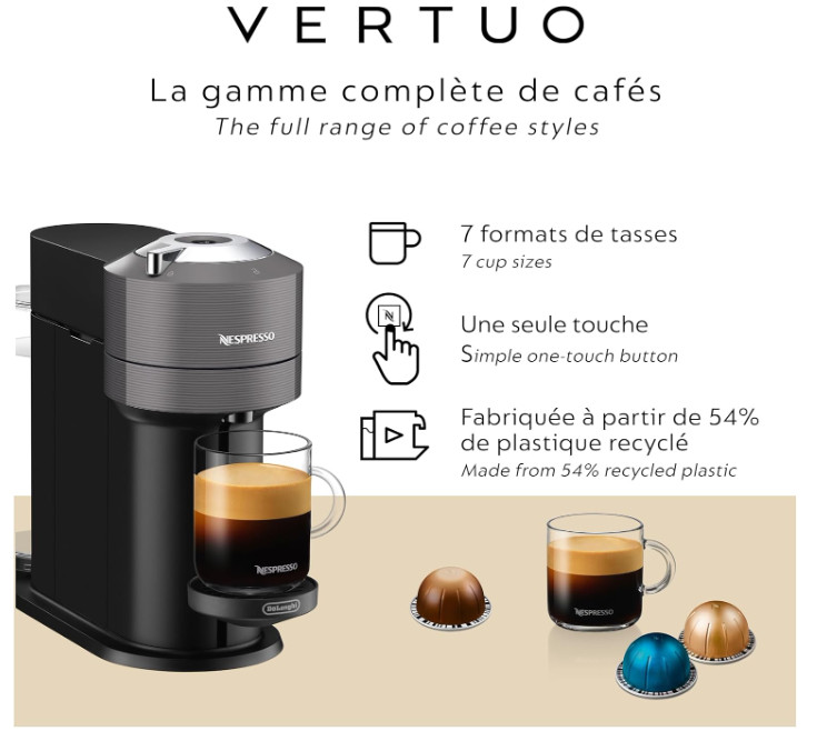 Vertuo Next Dark Gray Coffee Machine – Free Shipping