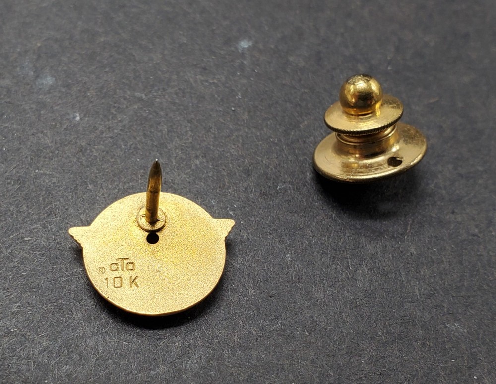 Boeing 10 Year 10K SOLID Gold w/ Ruby Employee Service Pin 1.77g Pushback