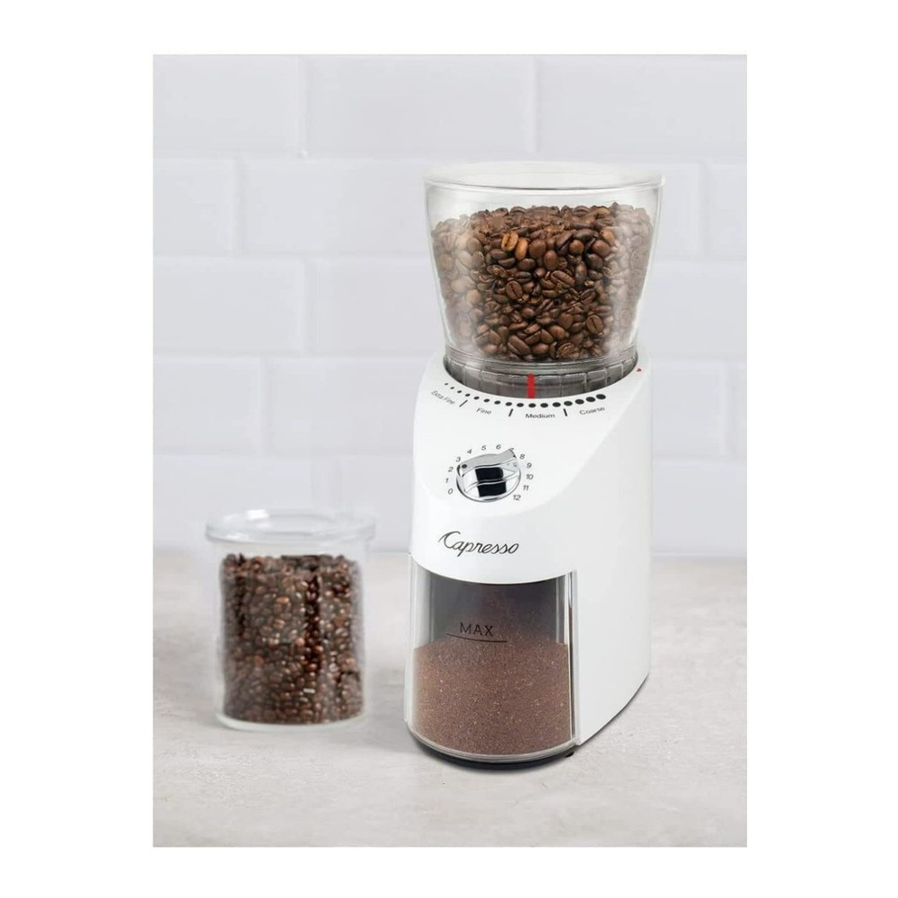 Capresso Infinity Plus Conical Burr Grinder (White)