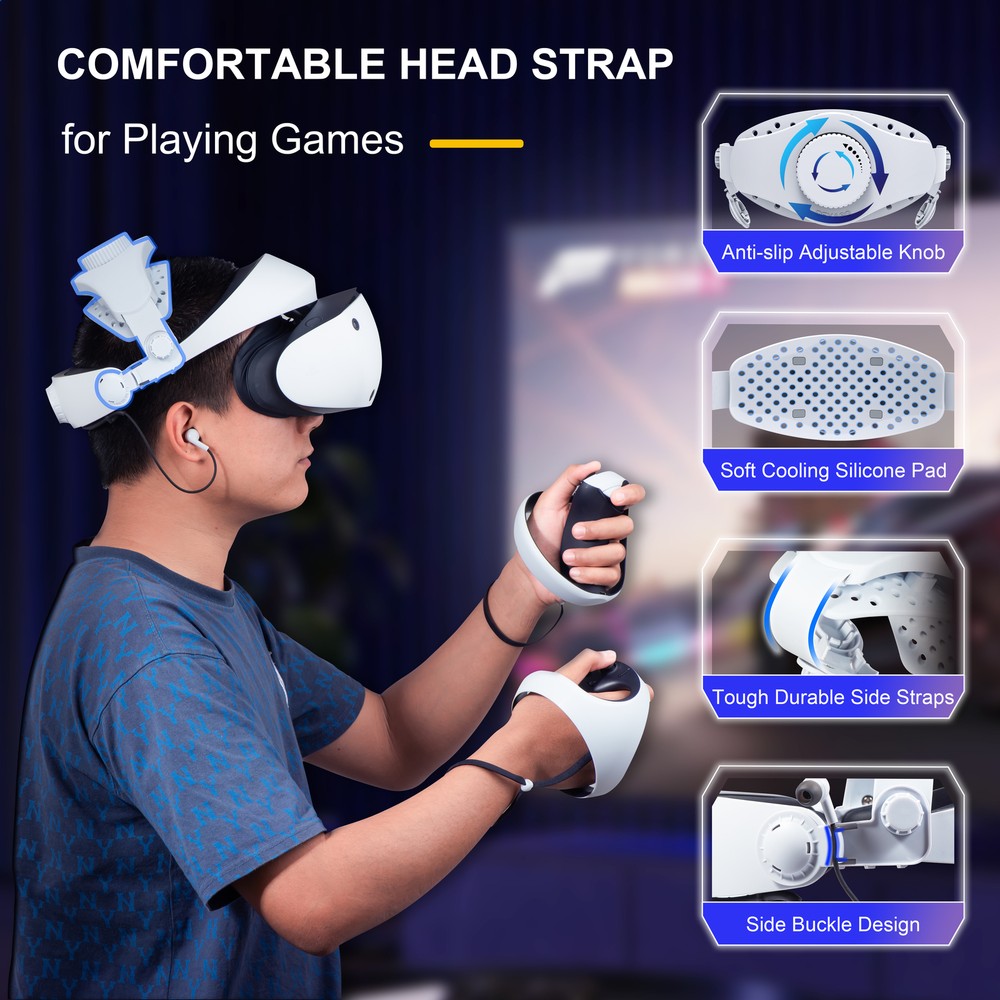 Adjustable Head Strap for PlayStation VR2 Headset Headband Replace Accessories
