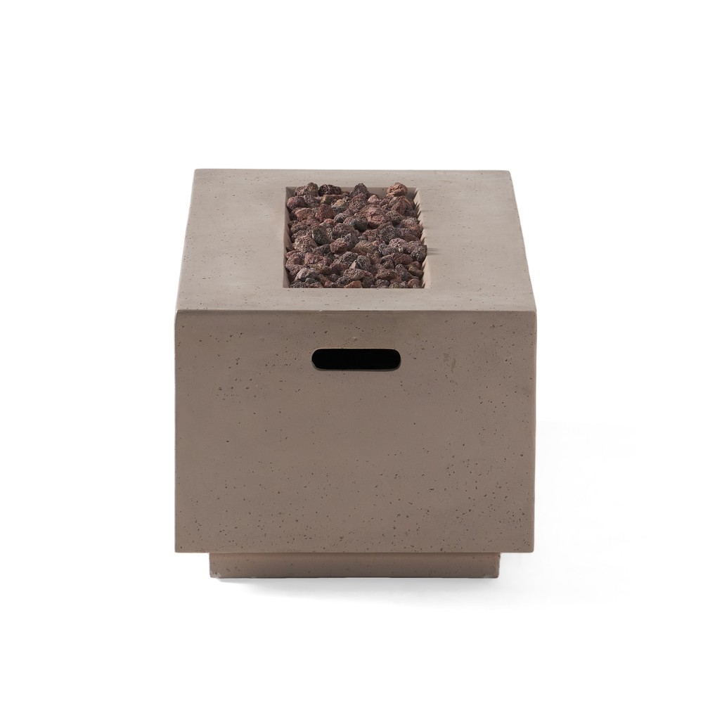 40" Outdoor 40,000 BTU Rectangular Magnesium Oxide Concrete Propane Fire Pit