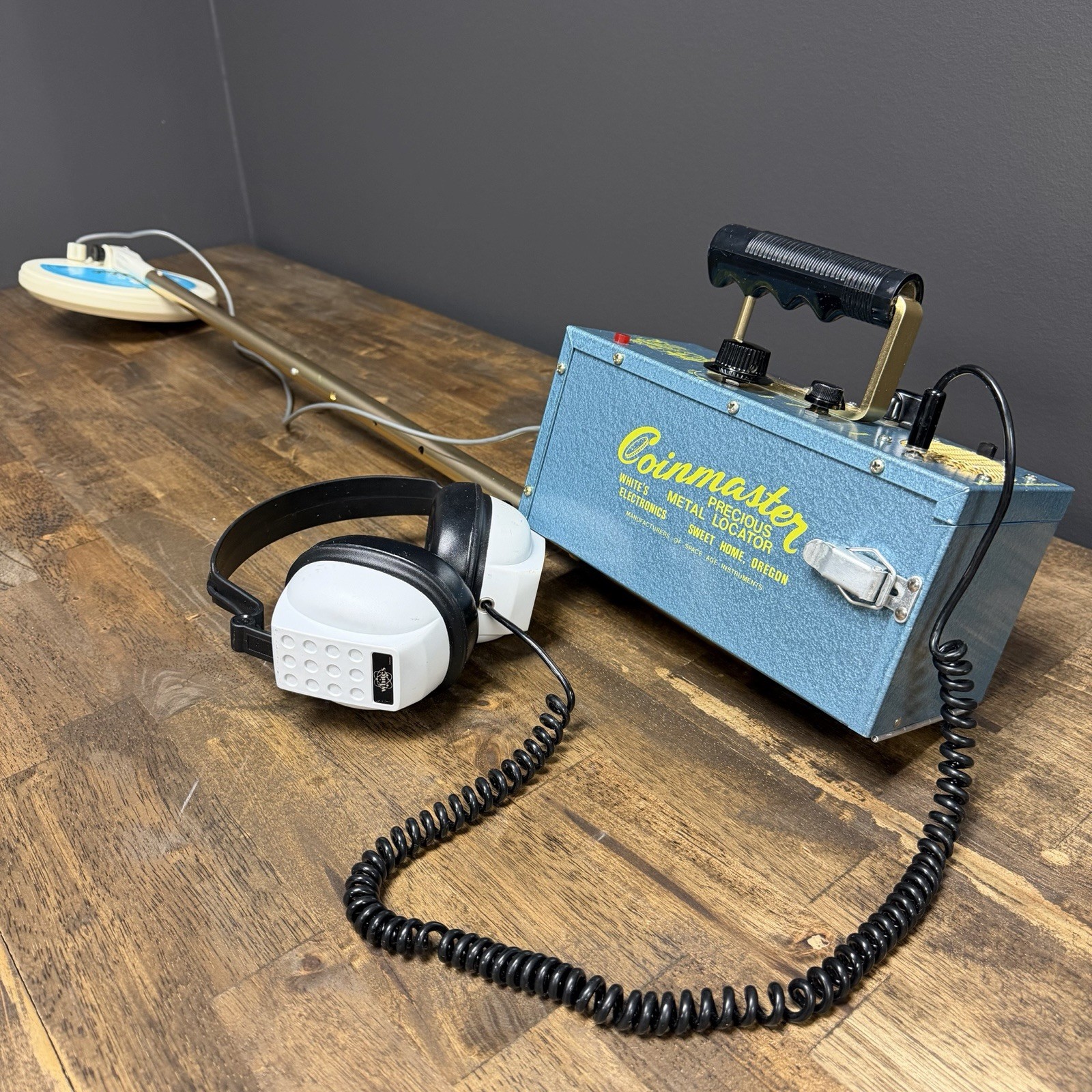 White’s Coinmaster TRX Metal Detector w/ Probe, Headphones – Serviced, Complete