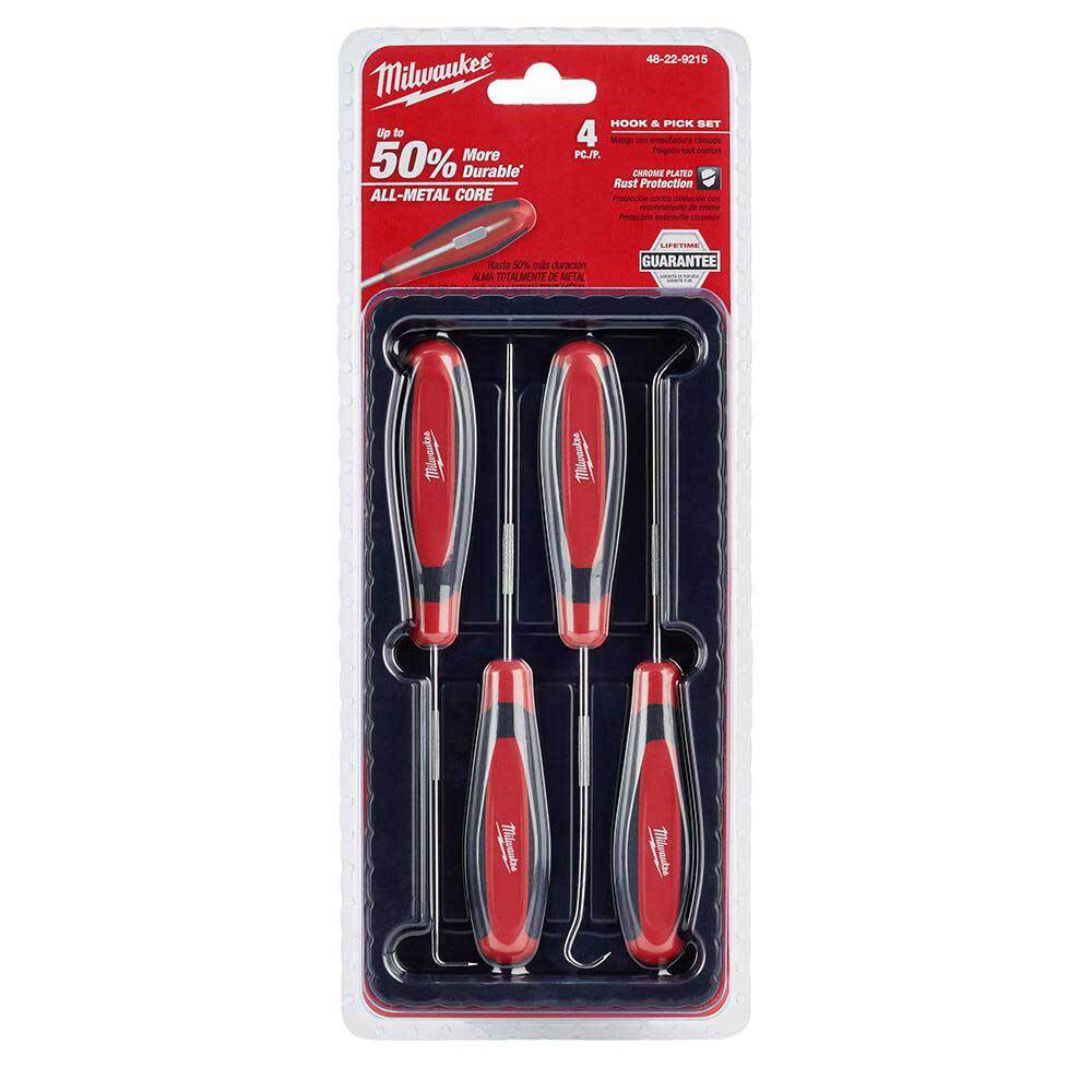 Milwaukee 48-22-9215 Heavy Duty Durable Hook and Pick Set - 4 PC