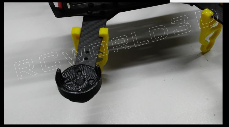 QUADCOPTER BRUSHLESS MOTOR MOUNT/BASE PROTECTOR 4PCS 3D PRINTED SOLID - PLA