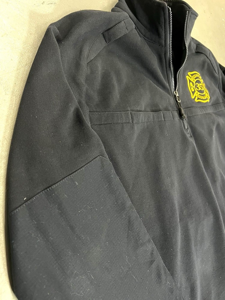 First Tactical Black Tactix Softshell 1/4 Zip Fire Dept. Jacket Large 🔥