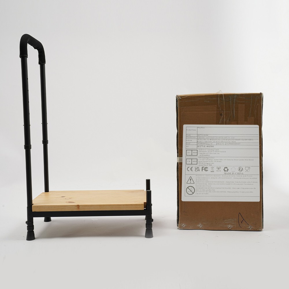 Adjustable Bed Step Stool with Handle for Elderly Seniors 400lbs Capacity
