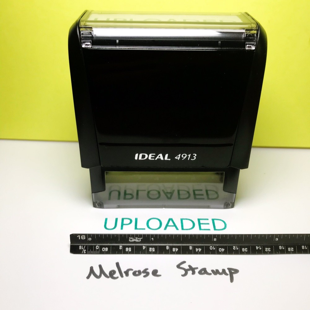 Uploaded Rubber Stamp Green Ink Self Inking Ideal 4913