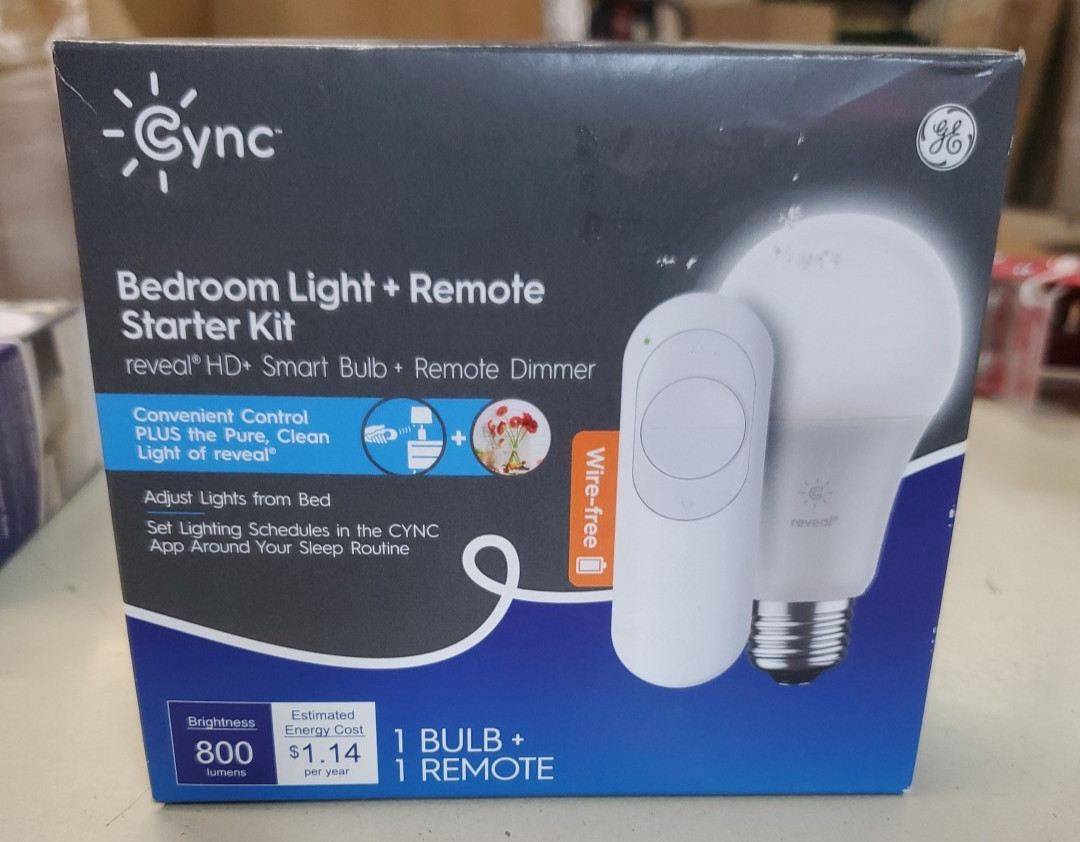 Cync GE Bedroom Light + Remote Starter Kit - Smart Bulb Remote Dimmer