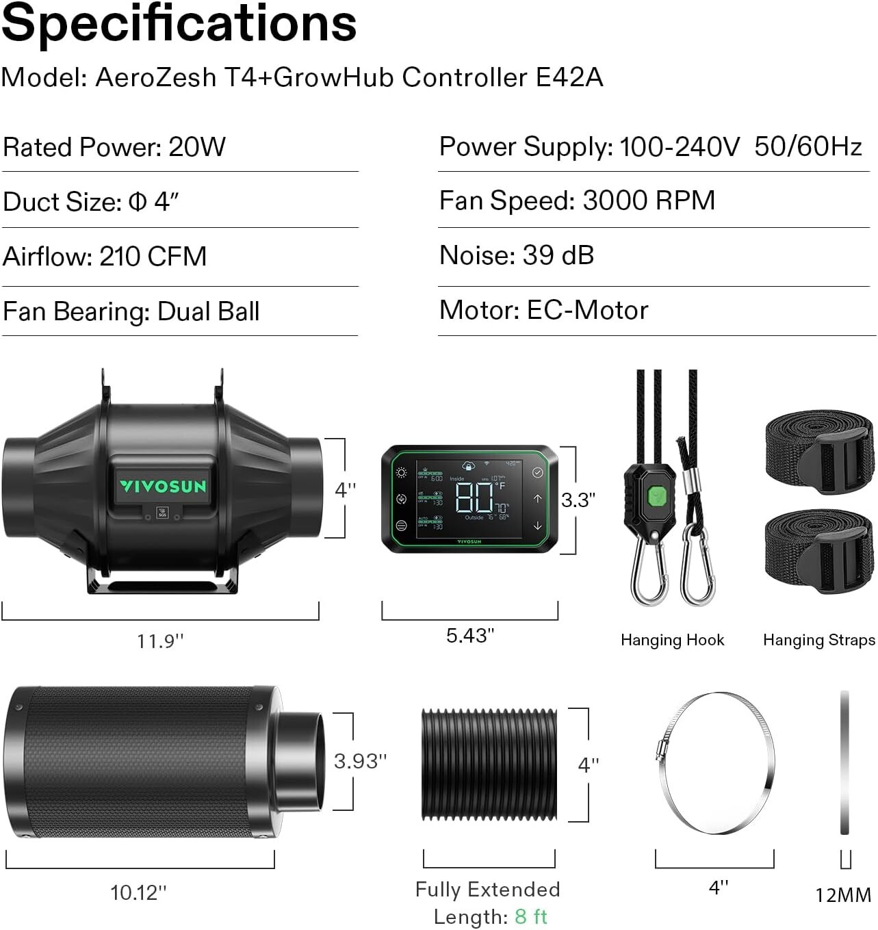VIVOSUN S223 Smart Grow Tent Kit w/ VS1000 LED Grow Light,Wifi-Control Auto