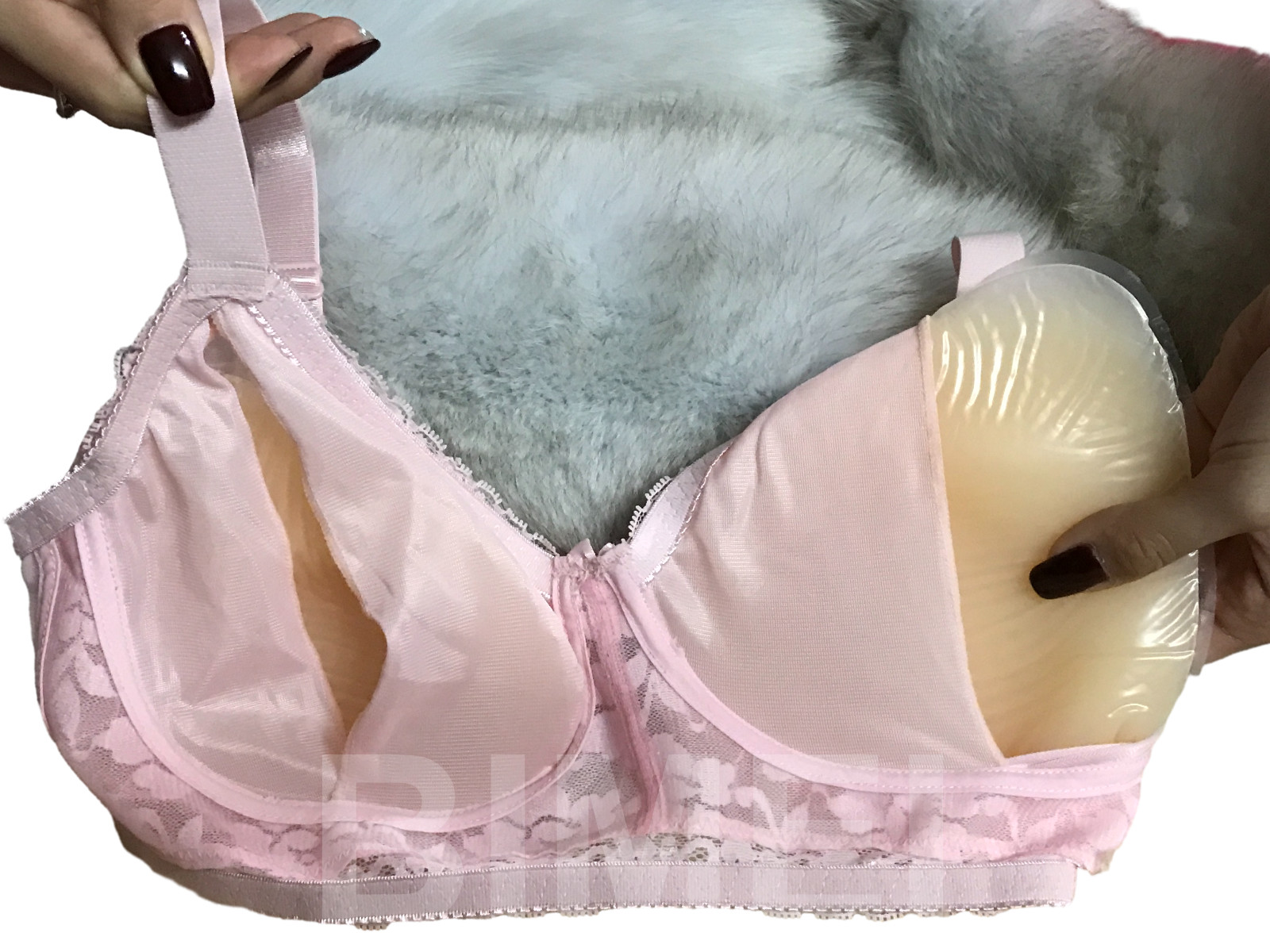 BIMEI TRANSFORM SeeThrough Bra Silicone Breast Forms for Crossdresser Mastectomy