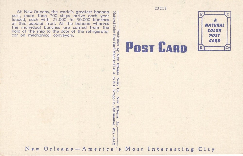 UNLOADING BANANAS, NEW ORLEANS, LA - PC1168