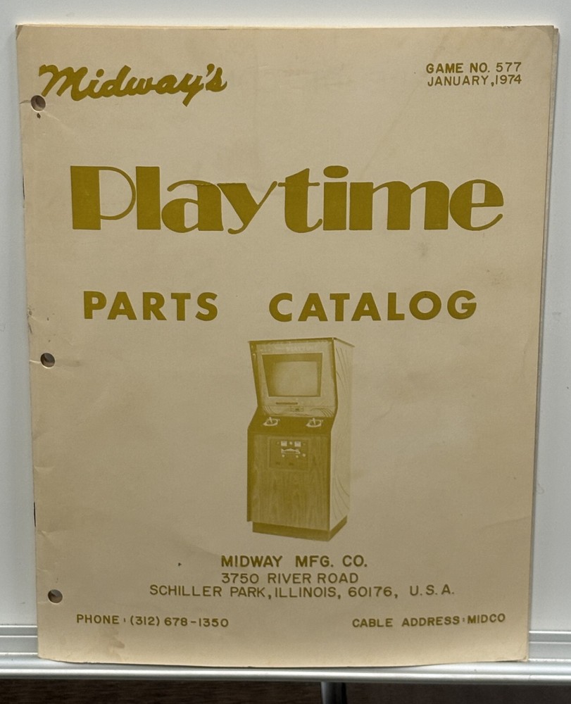 ORIGINAL-MIDWAY-PLAYTIME-SCHEMATICS-PARTS CATALOG