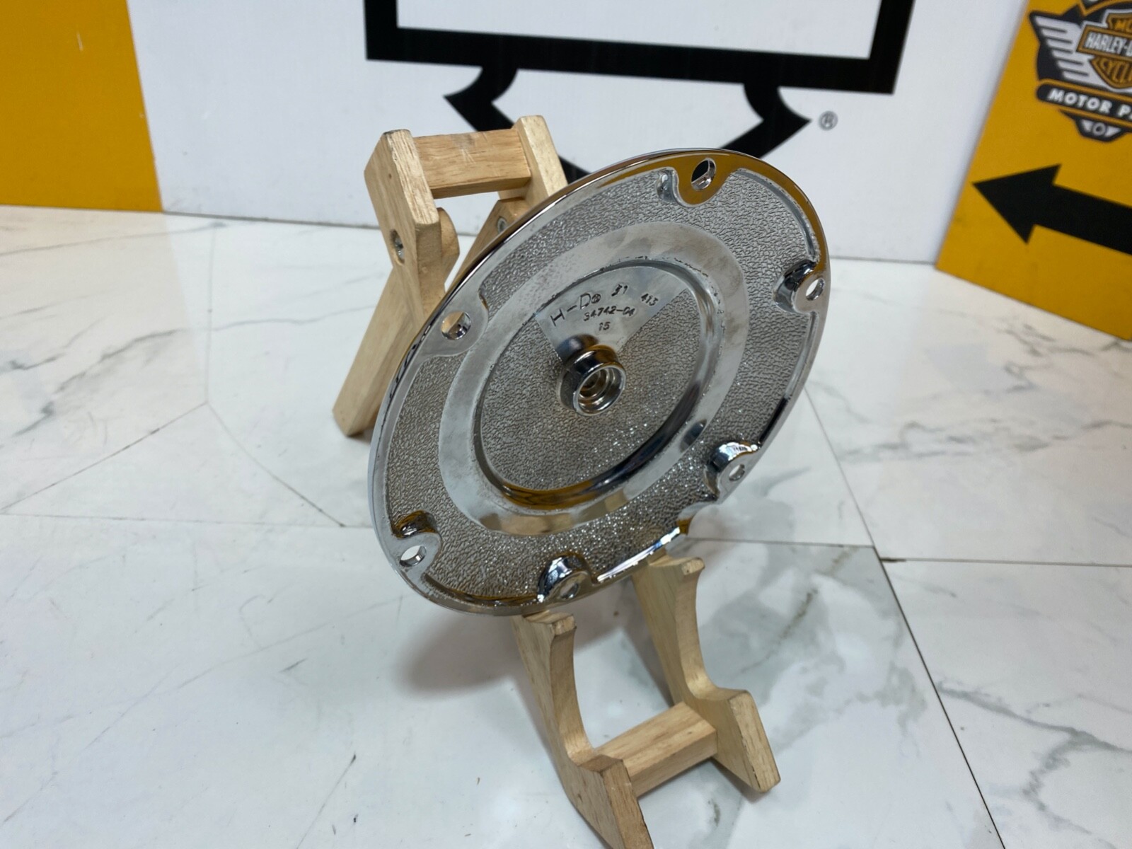 04-22 OEM Harley Davidson Derby Cover Sportster XL Chrome clutch cover