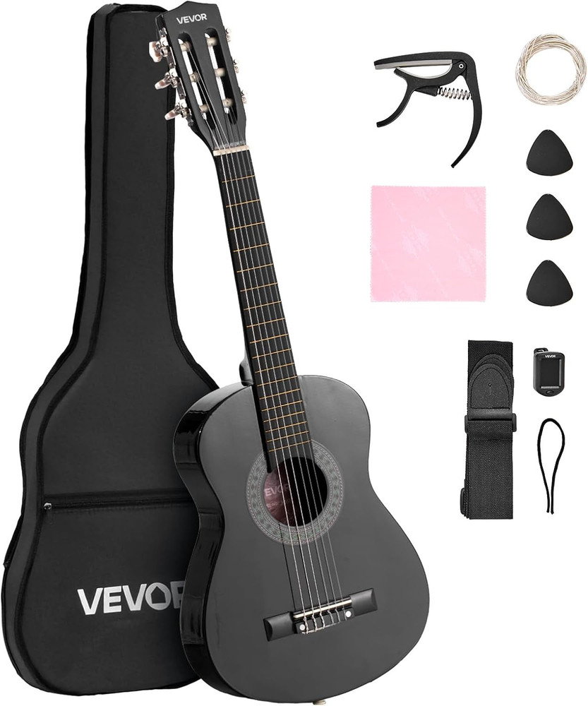 Acoustic Guitar, Classical Guitar Starter Kit for Beginners, with Nylon Strings,
