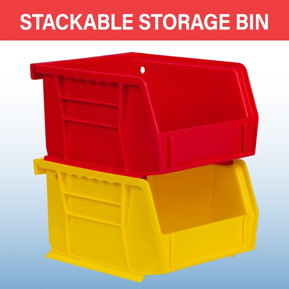 30210 AkroBins Plastic Storage Bins, Space-Saving Stackable Bins for Garage, ...