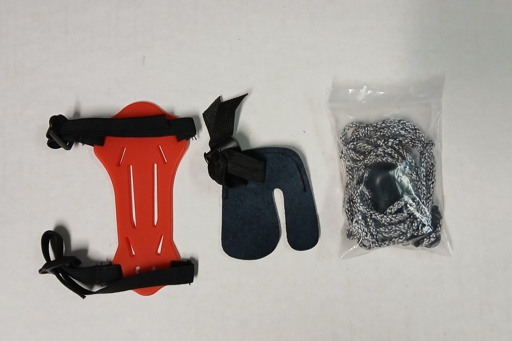 Recurve Bow Stringer, Finger Tab, and Forearm Guard Archery Accessories
