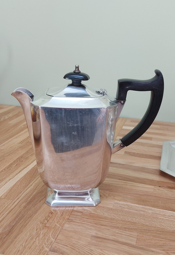 Vintage 5-Piece Silver Plate Tea Set Marked ALD