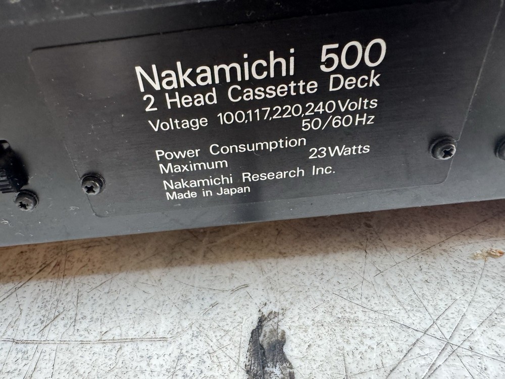 Nakamichi 500 two head cassette deck