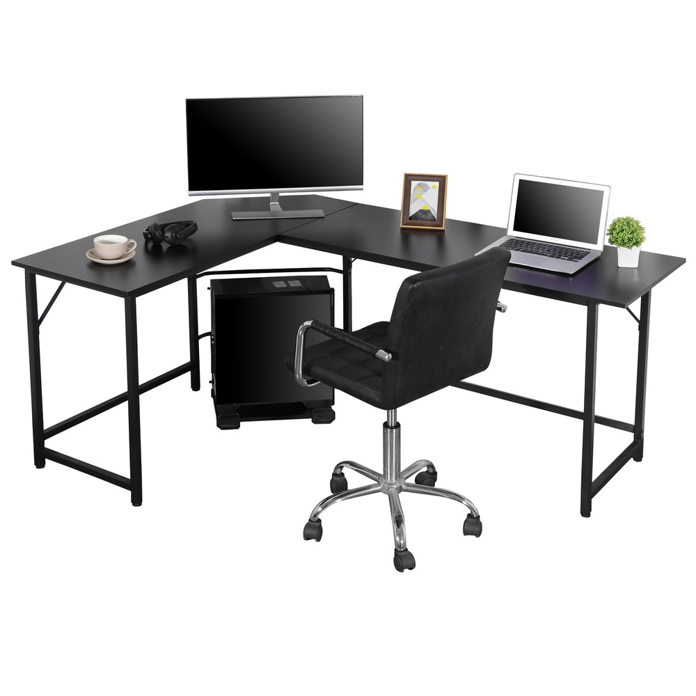 Desk Corner Computer Modern L-Shaped Desk PC Laptop Study Table Workstation 66"