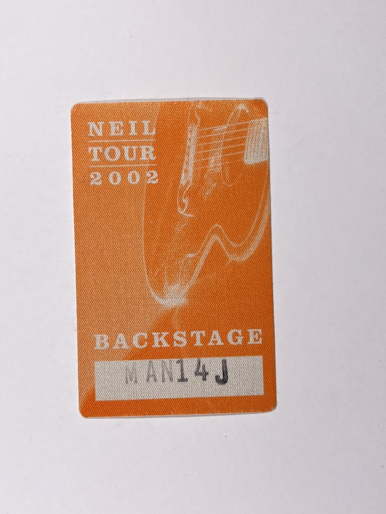 Neil Young Backstage Pass Original Unused Neil Tour 2002