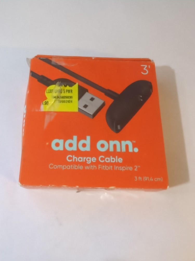 Onn. Charge Cable Compatible with Fitbit Inspire 2