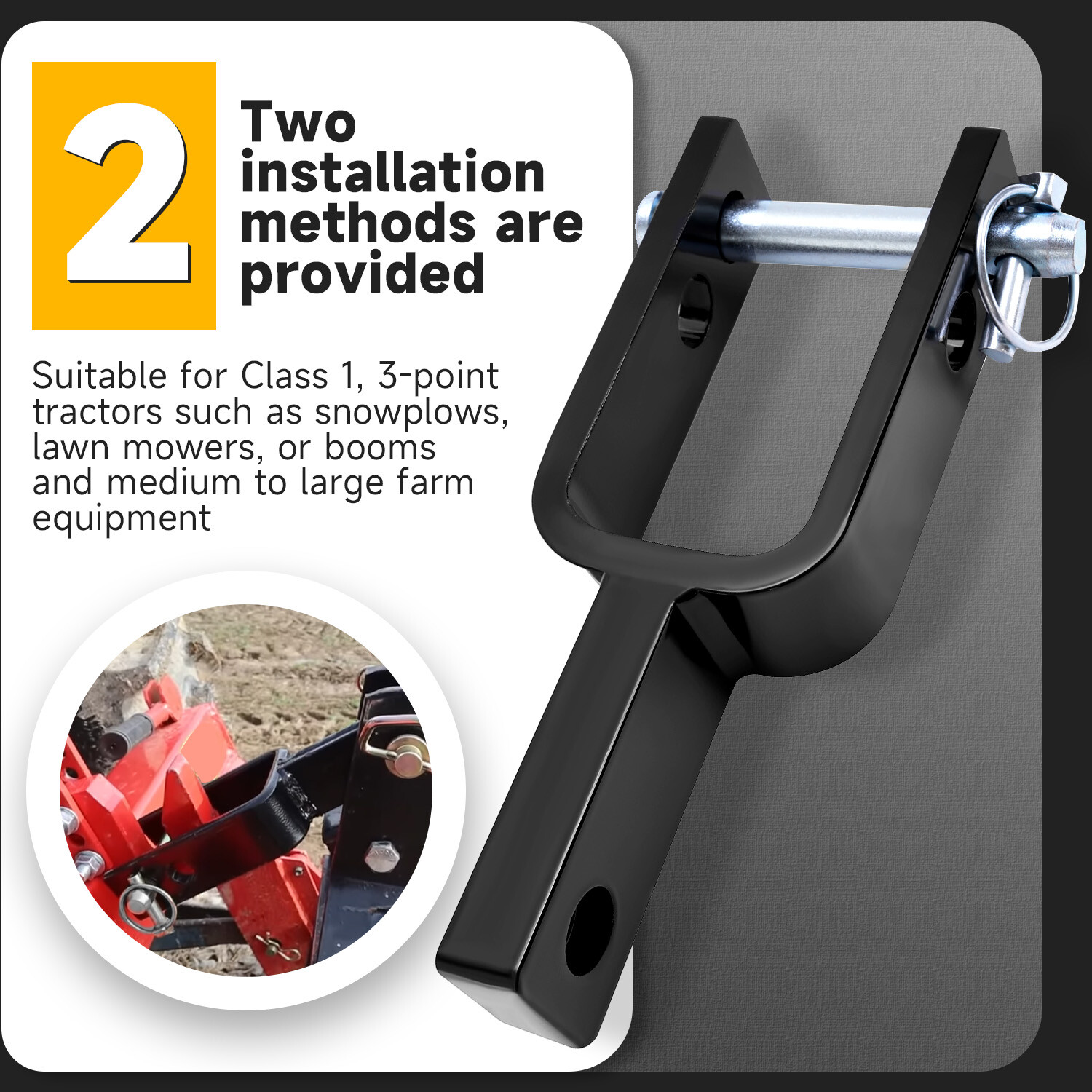 3 Point Versatile Quick Hitch Adapter Fit for Category 1 Quick Hitch