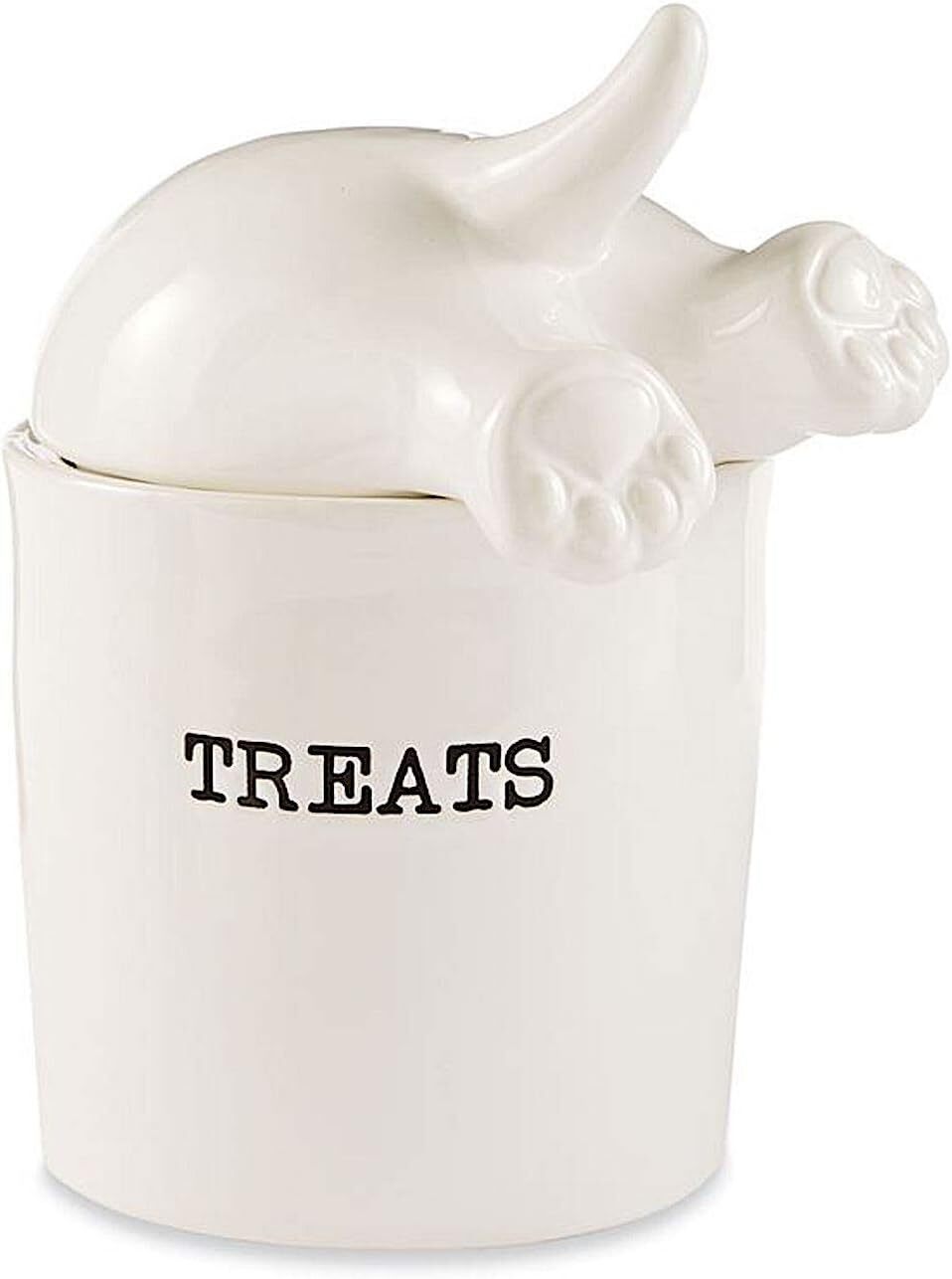 Dog Tail Treat Canister - Ceramic Dog Treat Jar,Canisters & Jars